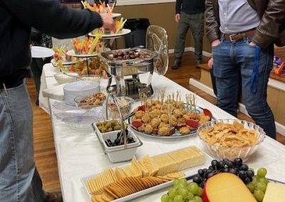 Food served at Democrats Meeting at VFW