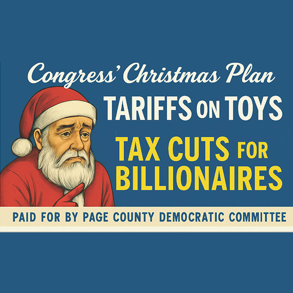 Tariffs on Toys - Congress Christmas Plan. Tax Cuts for Billionaires