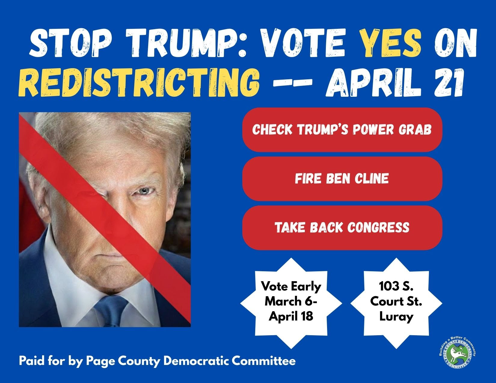 Stop Trump Vote Yes on Redistricting