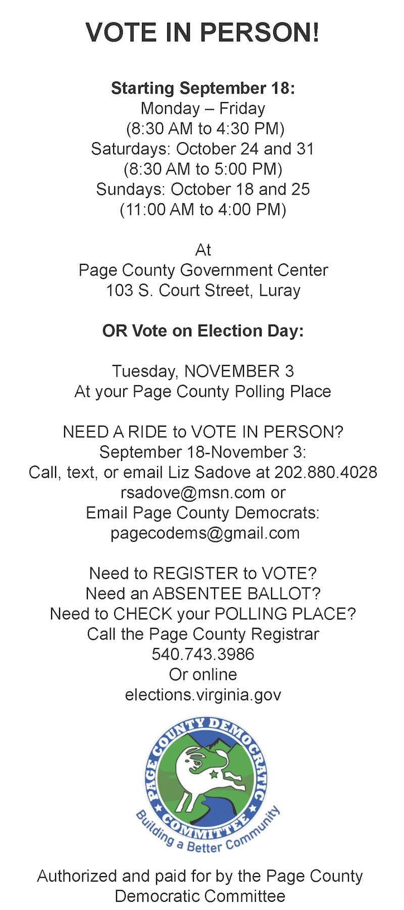 Voting In Page County